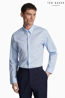 Ted Baker Blue Tailoring Glyder Geo Jacquard 100% Cotton Shirt