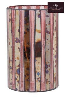 Fifty Five South Pink Gaia Mosaic Glass Candle Holder