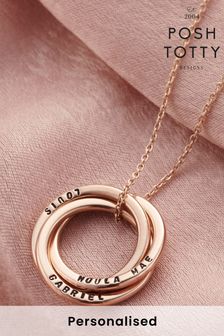 Personalised Russian Ring Necklace by Posh Totty Designs