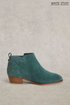 White Stuff Blue Willow Suede Ankle Boots