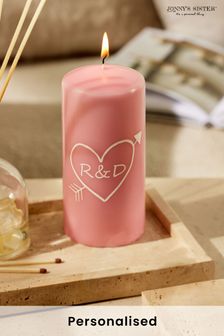 Personalised Couple’s Pillar Candle by Jonny's Sister