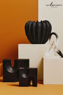 Interiors by Premier Set of 2 Black Broc Abstract Sculptures