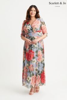 Scarlett & Jo Natural Verity Print Maxi Gown