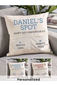 Personalised Coloured Spot Pocket Cushion