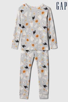 Gap Grey Ghost Halloween Long Sleeve Pyjama Set (6mths-5yrs)