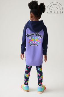 Little Bird by Jools Oliver Purple Purple Roller Skate Longline Hoodie and Legging Set