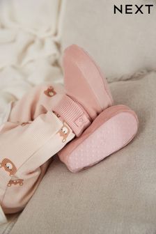 Pink Baby Bootie Shoes (0-18mths)