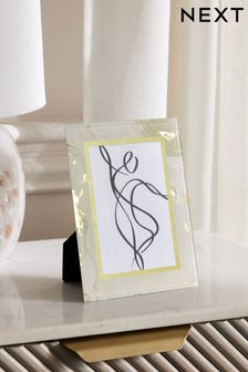 Gold Marble Glass Photo Frame