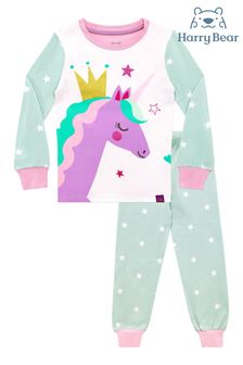 Harry Bear Grey Unicorn Pyjamas