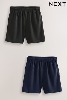 Black/Navy 2 Pack Sports Shorts (3-16yrs)