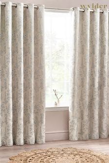 Wylder Nature Natural Sophia Floral Jacquard Eyelet Curtains