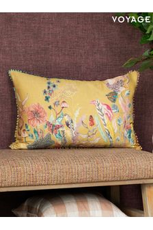 Voyage Marigold The Hawthorntree Floral Pom-Pom Cushion