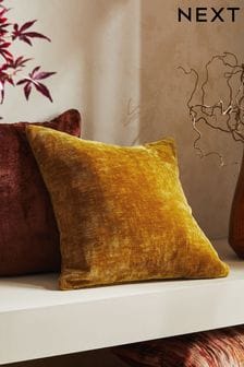 Ochre Yellow 59 x 59cm Camilla Chenille Cushion