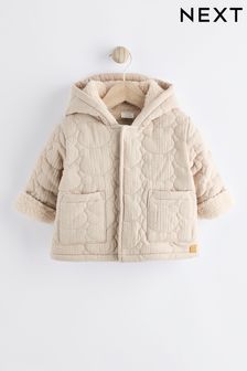 Cream Hooded Baby Jacket