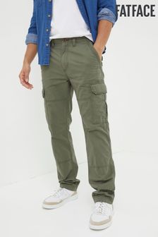 FatFace Corby Green Straight Cargo Trousers