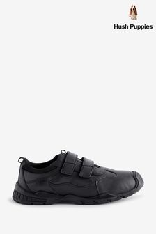 Hush Puppies Troy Senior Black Shoes