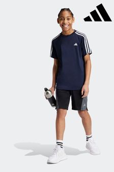 adidas Blue Sportswear Junior Train Essentials AEROREADY 3-Stripes Regular-Fit T-Shirt