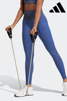 adidas Blue 100% Linen Seamless 7/8 Leggings