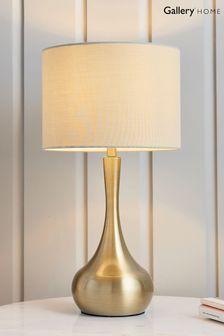 Gallery Home Brass Taupe Ambiance Table Lamp