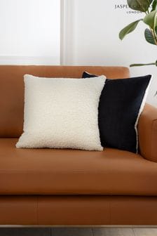 Jasper Conran London Black/White Cosy Bouclé Feather Filled Cushion