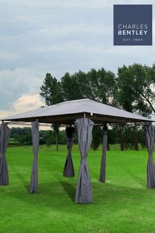 3m x 3m Steel Art Gazebo With Fly Screen By Charles Bentley