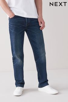 Indigo Blue Relaxed Fit Authentic Stretch Jeans