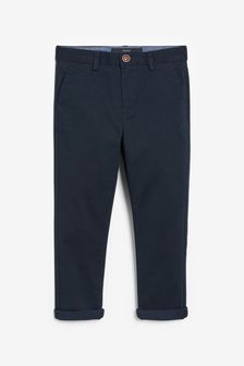 Navy Slim Fit Stretch Chino Trousers (3-16yrs)