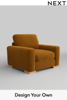 Plush Velvet Easy Clean/Mustard Houghton Deep Relaxed Sit