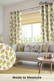 Cath Kidston Yellow Mimosa Flower Made To Measure 100% Cotton Curtains