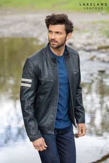 Lakeland Leather Navy Charlie Leather Biker Jacket