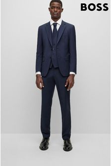 BOSS Blue Slim Fit Suit: Jacket