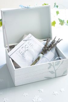 White Established In Wedding Keepsake Box