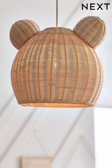 Natural Teddy Bear Rattan Easy Fit Light shade