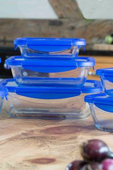 Pyrex Set of 7 Airtight and Leak Proof Glass Dishes