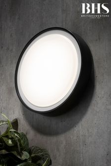 BHS Black Ripon LED Round Flush Ceiling Light