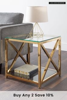 Julian Bowen Gold Miami Lamp Table