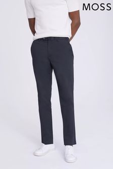 MOSS Blue Slim Chino Trousers