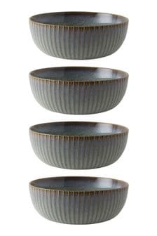 Dutch Rose Grey Sapphire Set of 4 Bowls