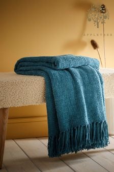 Appletree Blue So Soft Chenile Throw