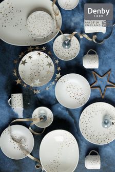 Denby White Porcelain Arc Stars 2 Medium Pasta Bowls