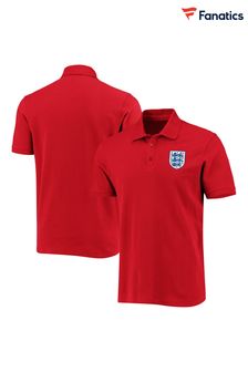 Fanatics Red 100% Cotton England Small Crest Polo Shirt