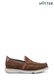 Hotter Brown Regular Fit Starboard Slip-On Shoes