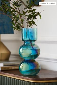 Clarke and Clarke Green Bobble Vase