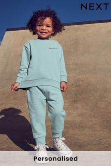 Personalised Jersey Sweatshirt and Joggers Set (3mths-7yrs)