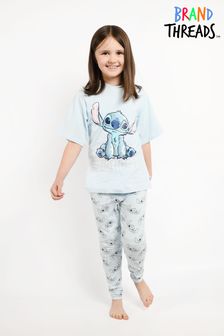 Brand Threads Blue Disney Lilo and Stitch Girls 100% Cotton Pyjama Set