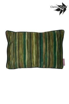 Clarissa Hulse Green Artists Stripe Cushion