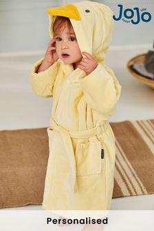 JoJo Maman Bébé Yellow Personalised Duck Dressing Gown