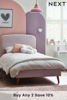 Opulent Velvet Lilac Purple Opulent Velvet Lilac Purple Kids Matson Bed Upholstered Bed