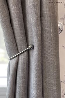 Silver Set of Two Ball End Curtain Holdback