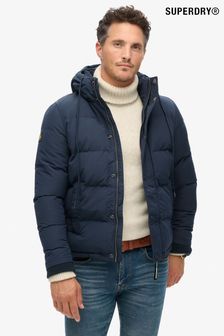 Superdry Blue Everest Hooded Puffer Jacket